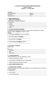 Pauta de Evaluación Fonoaudiológica para Adolescentes