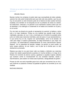 Discurso -El papel de las mujeres hoy en día-