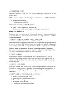 Conceptos de Contabilidad de Costos: Definiciones y Tipos