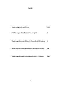 Índice de Títulos Académicos y Certificados