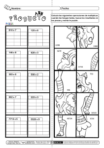 Hoja de ejercicios de multiplicación y puzzle