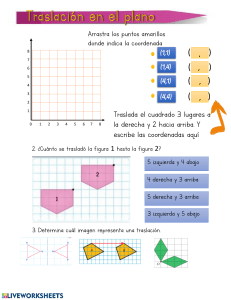 Traslaciones en el Plano Cartesiano: Hoja de Trabajo