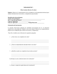 Instrumento de Observación: Discapacidad Intelectual