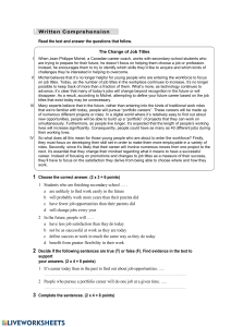Future of Work: Job Titles & Career Changes Worksheet