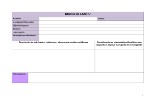 Plantilla Diario de Campo: Investigación Social