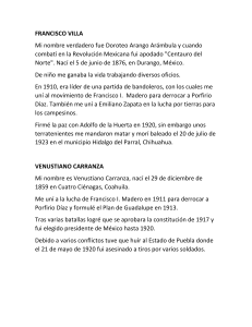 Biografías de Villa y Carranza: Revolución Mexicana