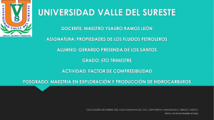 Factor de Compresibilidad en Fluidos Petroleros