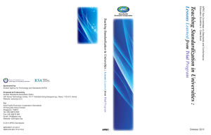 Teaching Standardization in Universities: APEC Case Book