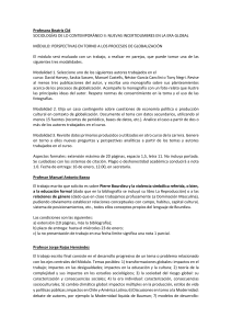 Guía de Tareas Sociología: Globalización e Incertidumbres