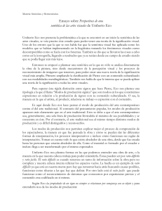 Semiótica de las Artes Visuales: Perspectivas de Umberto Eco