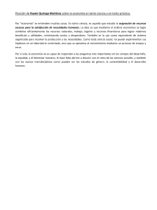 Economía: Ciencia y Práctica según Rayén Quiroga Martínez