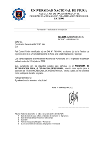 Solicitud PATPRO - Ingeniería Civil UNP