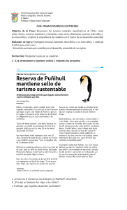 Guía Desarrollo Sostenible 5° Básico: Recursos Naturales y Turismo