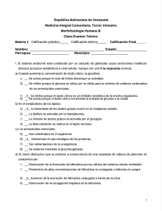Examen Morfofisiología Humana III - Sistema Endocrino y Más