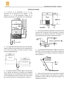 Taller de Estática de Fluidos - Mecánica de Fluidos