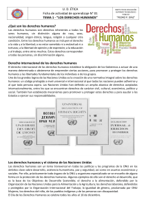 Derechos Humanos: Ficha de Actividad para Estudiantes