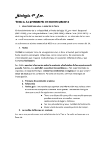 Biología 4º ESO: Prehistoria del Planeta Tierra