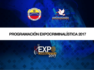 Programa ExpoCriminalística 2017: Prevención del Delito y Forense
