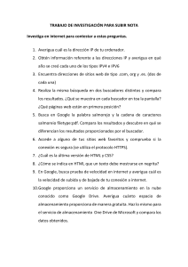 Tarea de Investigación: Redes e Internet