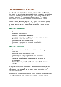 Evaluación de Proyectos: Indicadores Clave