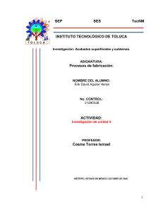 Acabados Superficiales en Fabricación: Investigación