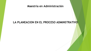 Planeación en el Proceso Administrativo: Tipos y Definiciones