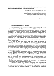 Repensando a Carl Rogers: Crecimiento Personal