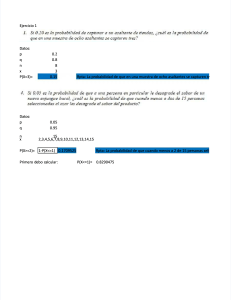 Ejercicios de Probabilidad: Binomial, Poisson, Normal y t-Student