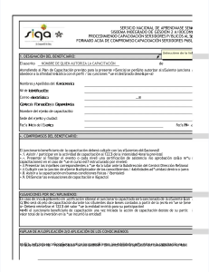Acta de Compromiso Capacitación Servidores SENA