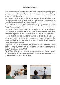 Historia de la Psicología Educativa Antes de 1800