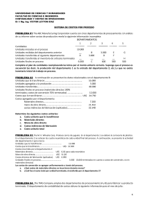 Contabilidad de Costos por Procesos: Problemas Resueltos