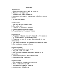 Acciones Éticas: Guía por Ámbitos