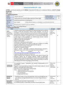 Ficha de Actividad: Nociones Fundamentales de Electricidad