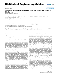 Book Review: Music Therapy, Sensory Integration & Autism