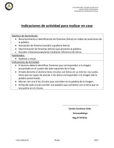 Actividad de Fonemas: Reconocimiento y Discriminación