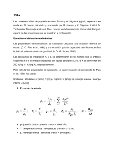 Ecuaciones Termofísicas: Termodinámica y Propiedades Físicas