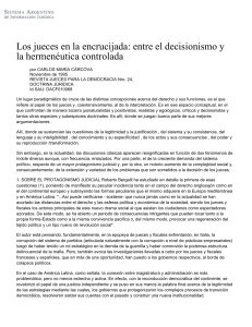 Jueces, Decisionismo y Hermenéutica: Análisis Jurídico