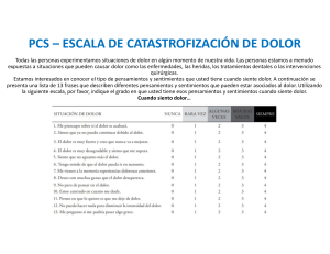 Escala de Catastrofización del Dolor (PCS)