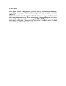 MOF: Estructura, Porosidad y Aplicaciones en Química Reticular