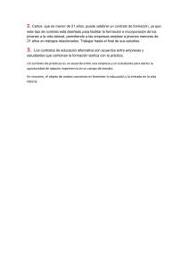 Contratos de Formación y Educación Alternativa para Jóvenes