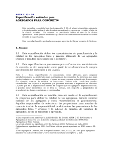 ASTM C33: Agregados para Concreto - Especificación Estándar