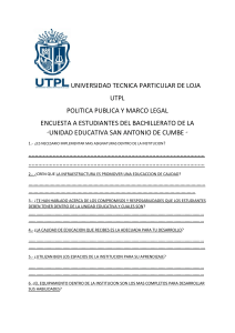 Encuesta a Estudiantes: Unidad Educativa San Antonio de Cumbe