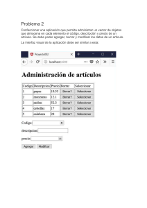 Administración de Artículos: Problema de Programación