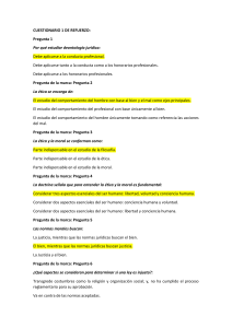 Cuestionario de Deontología Jurídica: Ética y Moral