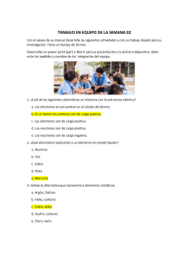 Tarea en Equipo: Estructura Atómica y MRU