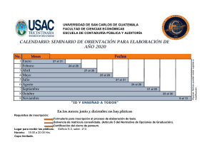 Calendario Seminario Tesis USAC 2020