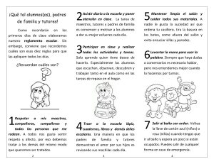 Reglas Escolares para Estudiantes de Primaria