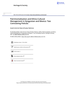 Patrimonialization in Kyrgyzstan & Mexico: Contrasting Policies