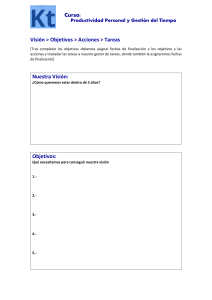 Productividad Personal: Plantilla de Objetivos y Tareas