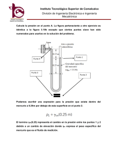Ejercicio de Cálculo de Presión en Manómetro